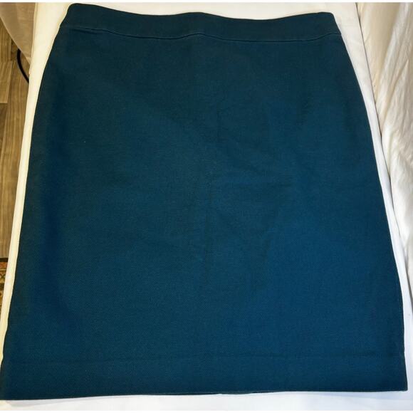 Ann Taylor Dresses & Skirts - NEW Ann Taylor LOFT Minimalist Career Preppy Pencil Skirt Teal Zip unlined NWT